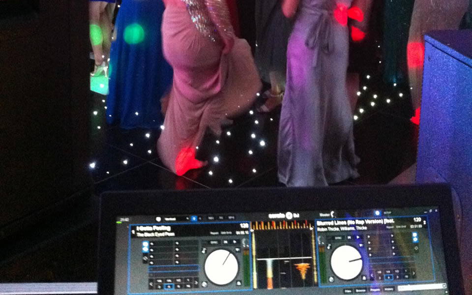 Full dance floor from DJ box