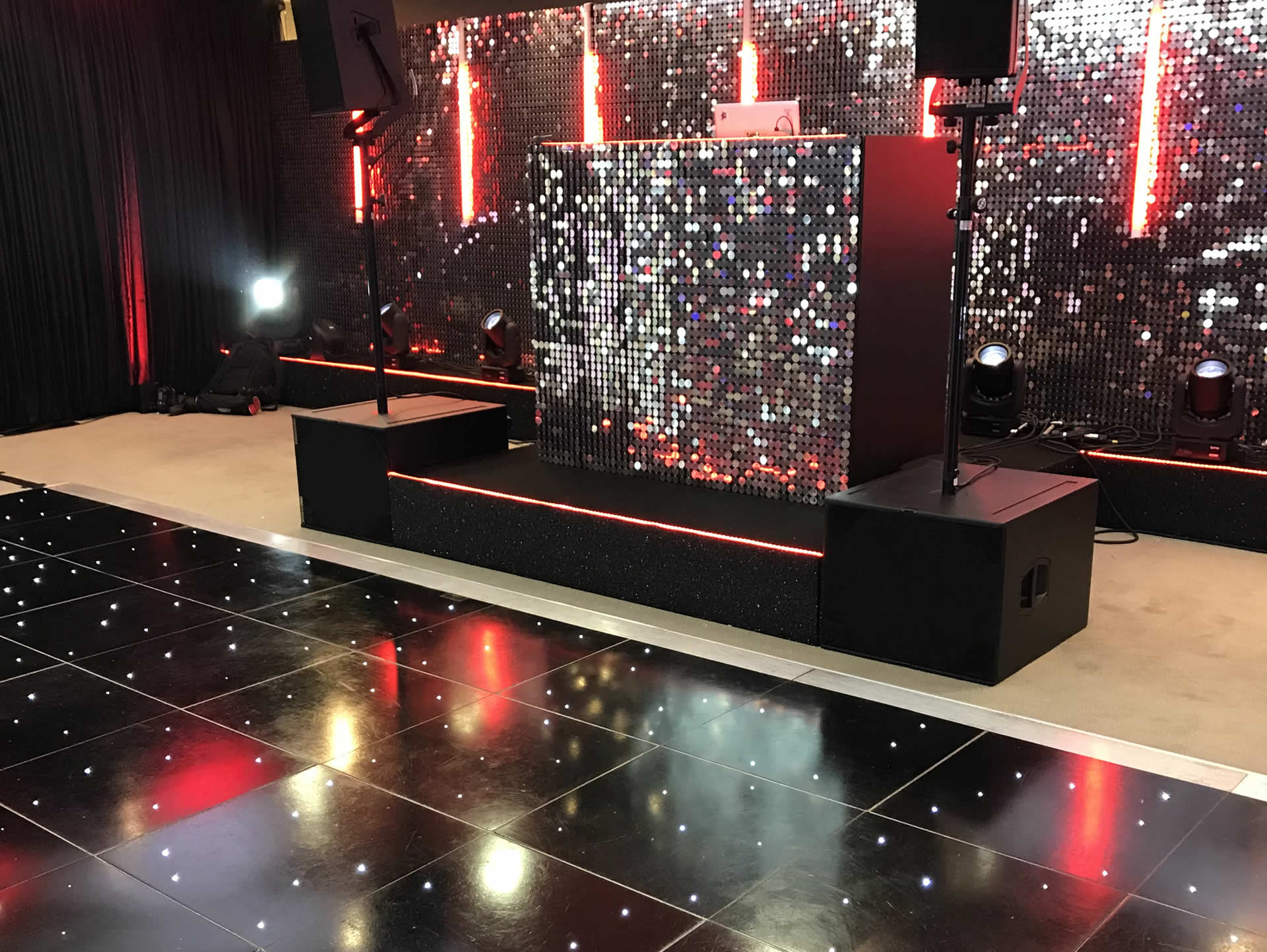 Black and white dancefloor