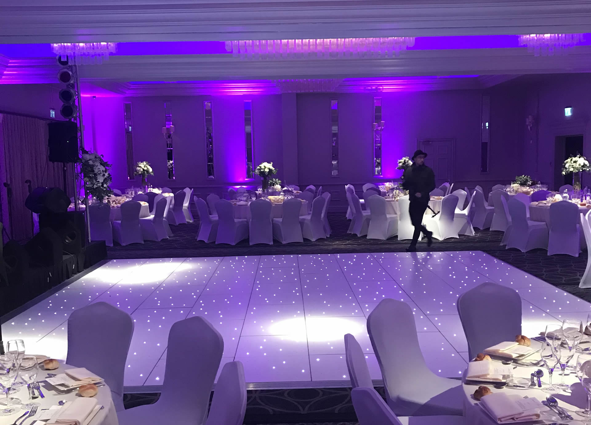 Black and white dancefloor